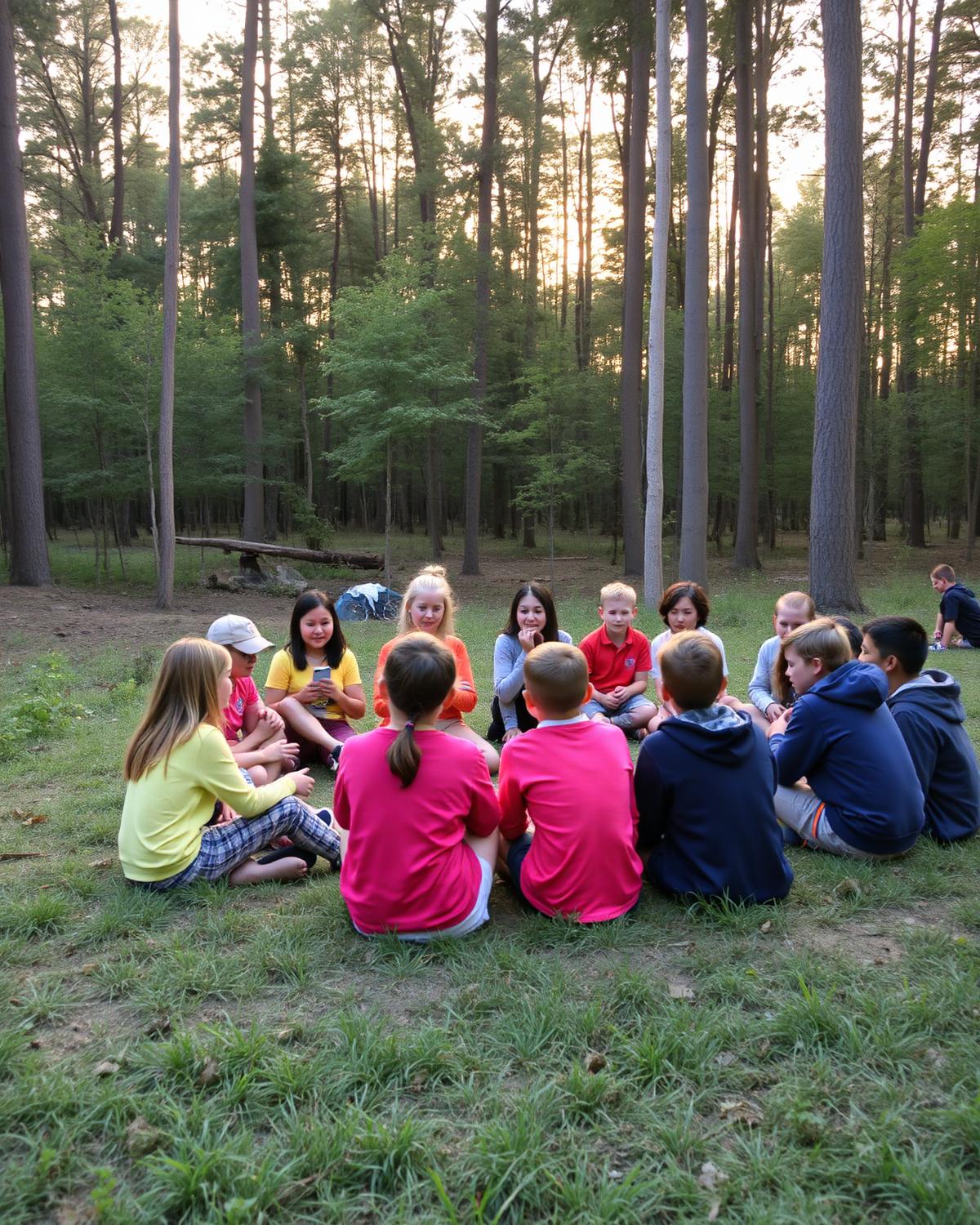Reflexionsrunde im Wald