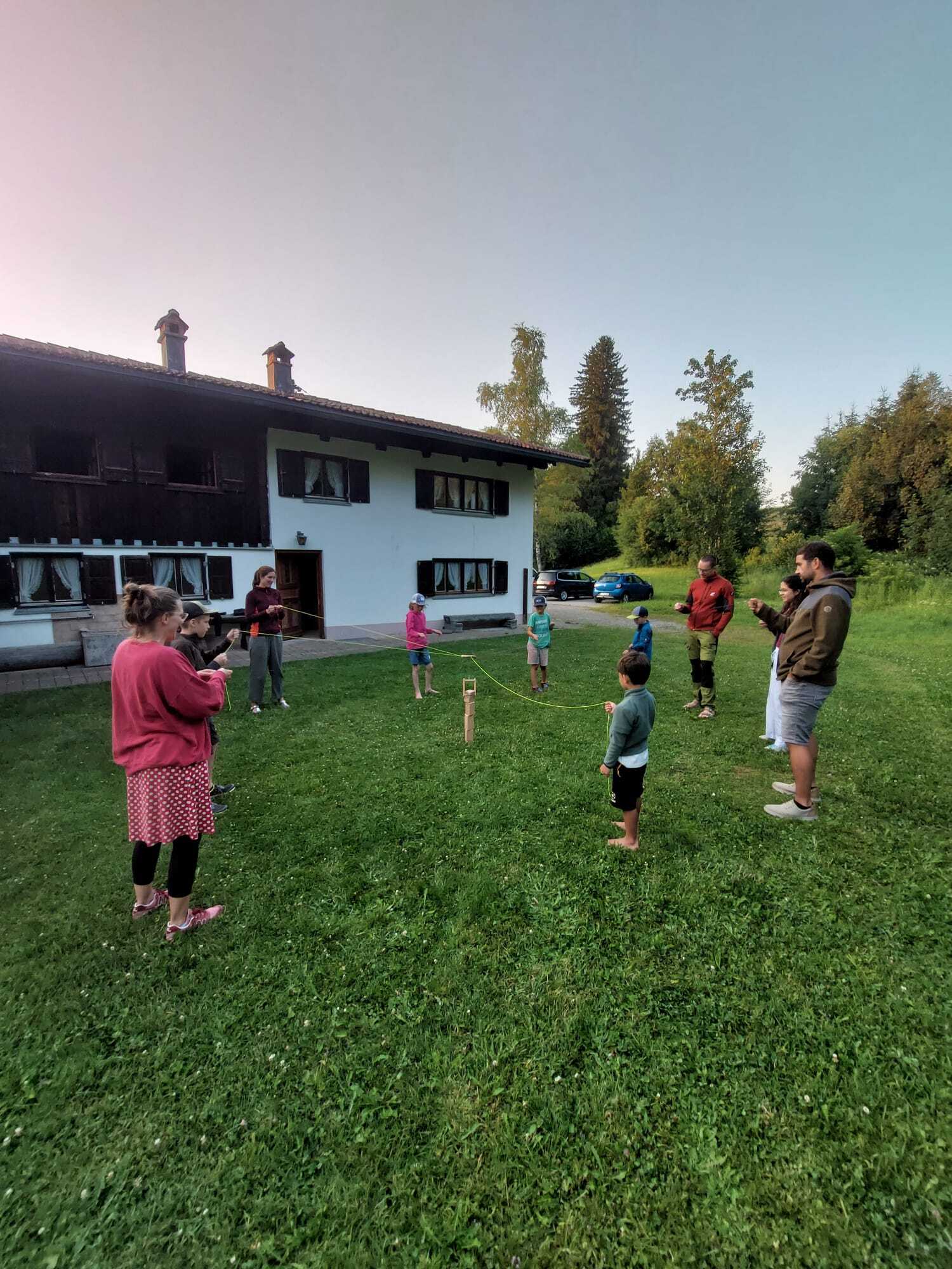 Spinnennetz-Aufgabe in der Gruppe